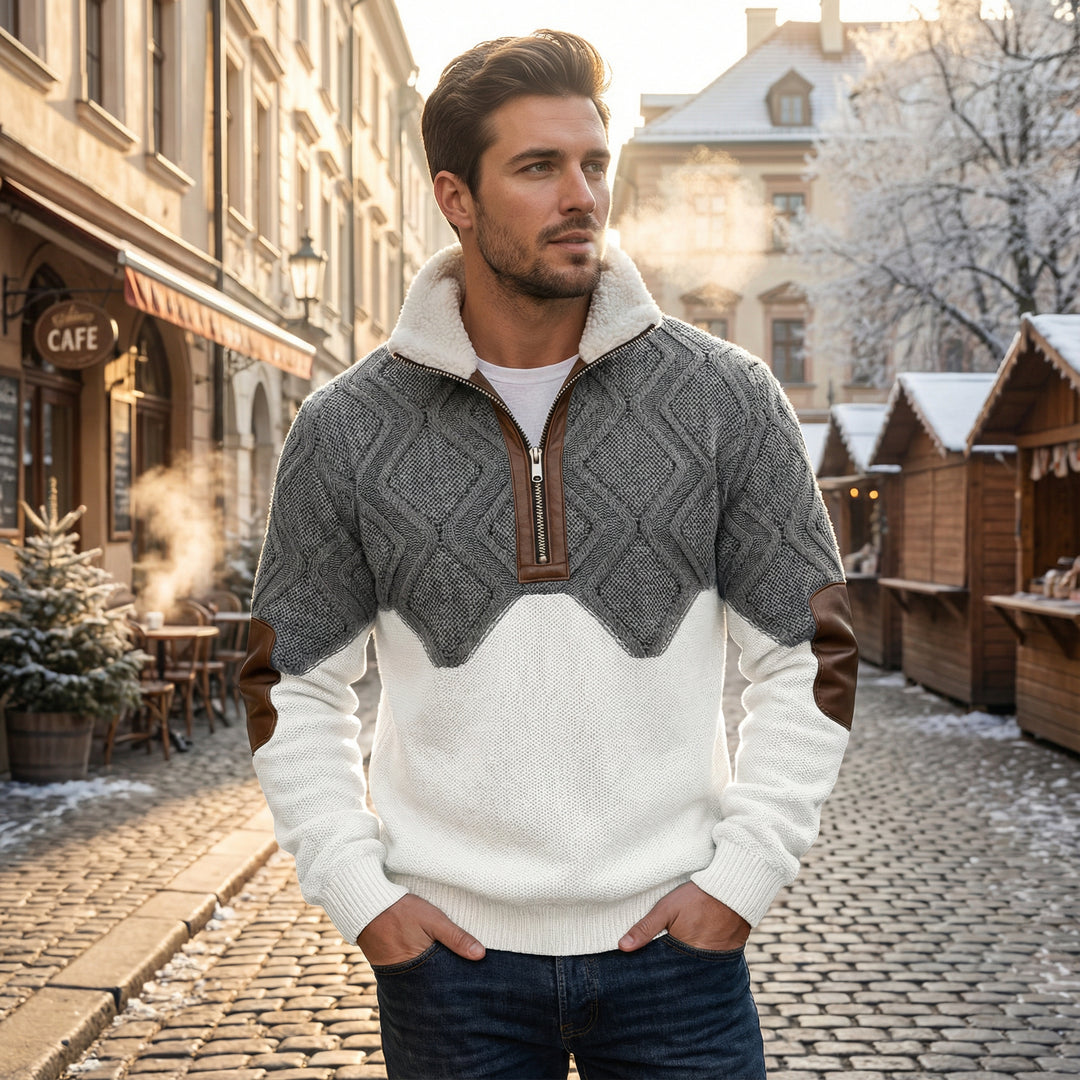 Lavendre - Pull Zippé Doublé Premium